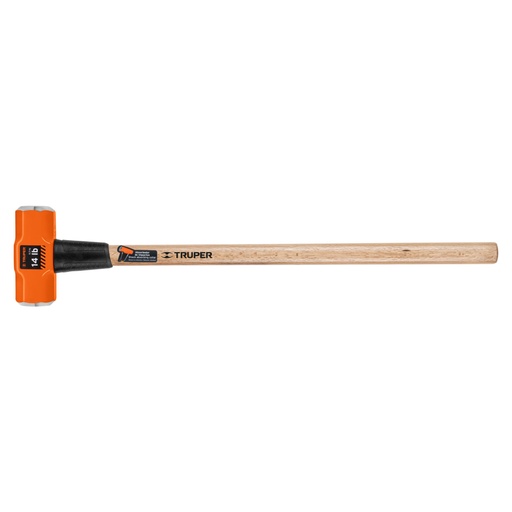 [16514] Marro octagonal 14 lb, mango de madera 36', Truper MD-14M