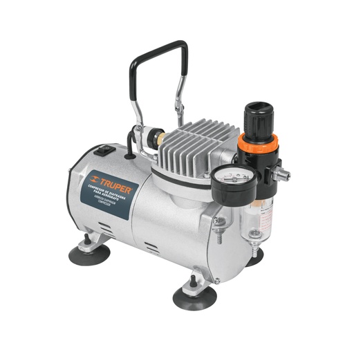 [17247] Compresor libre de aceite, para aerografo,1/5HP,127V, TRUPER COMP-AERO