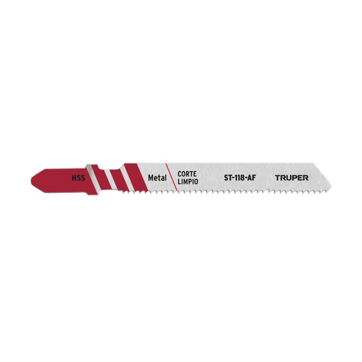 [18129] Blíster con 5 seguetas 18 DPP zanco 'T' corte recto metal ST-118-AF