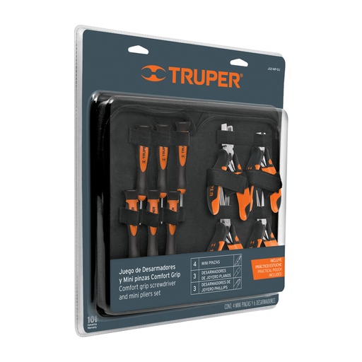 [18200] Juego 6 desarmadores de joyero y 4 mini pinzas Comfort Grip JGO-MP-DJ