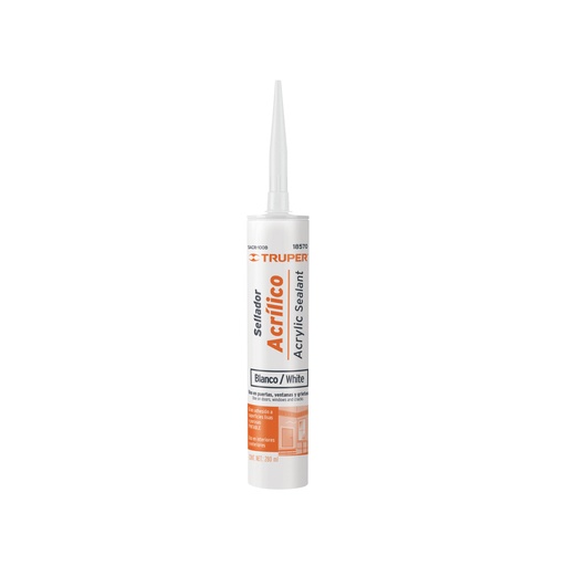 [18570] Sellador acrilico de 280 ml, blanco, Truper SACRI-100B