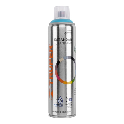 [19039] Pintura en aerosol, azul, bote esbelto, 400 ml, Truper PA-AZ