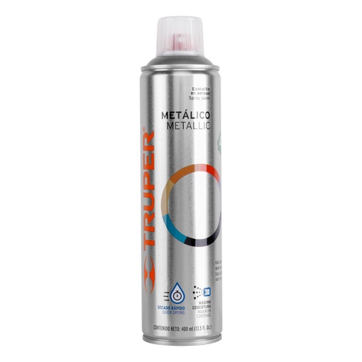 [19059] Pintura en aerosol, plata metálico, bote esbelto, 400 ml PAM-PL