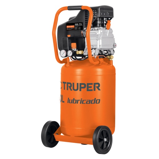 [19360] Compresor lubricado, 50L, 3-1/2HP, vertical, 127V, TRUPER COMP-50LV