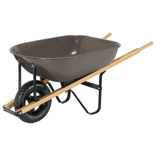 [20624] Carretilla 5.5ft3 gris, neumática, bastidores madera, PRETUL CAP-5WNDG
