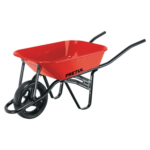 [20674] Carretilla 3.5 ft3 roja,angosta, imponchable, tubular,PRETUL CAP-35FB