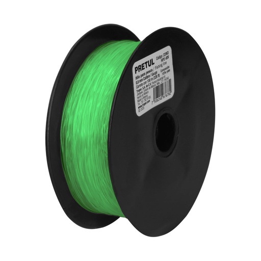 [22063] Carrete con 100 m de hilo para pesca verde calibre 0.80 mm HIPE-80V