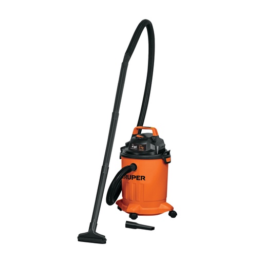 [101508] Aspiradora de sólidos y líquidos, 4 gal, plástica, Truper ASP-04