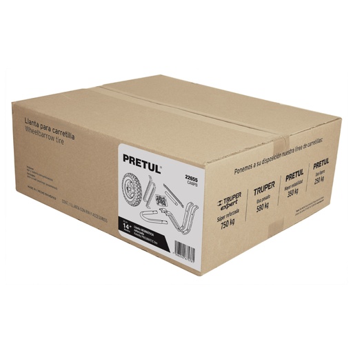 [22655] Caja c/llanta neumática y acc. p/carretilla gris PRETUL CANPB