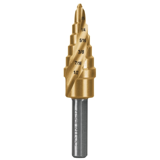 [101550] Broca escalonada titanio 6 escalones 3/16' a 1/2', Expert BES-6X