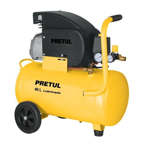 [23066] Compresor lubricado, 40L, 3HP, horizontal, 127V, PRETUL COMP-40LP