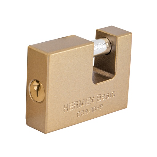 [23540] Candado antipalanca 70 mm cuerpo de hierro, HERMEX BASIC COR-70HP