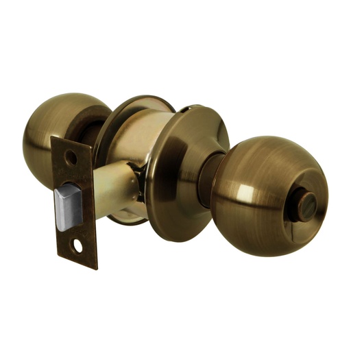 [23567] Cerradura tipo esfera, cilíndrico, baño, antiguo, BASIC BAL-LA-BP