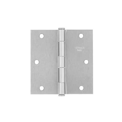 [23688] Bisagra cuadrada 3-1/2', satinado, cabeza plana, BASIC BC-353PP