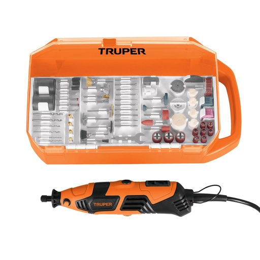 [101669] Herramienta rotativa 150W con 201 accesorios, TRUPER PRO MOTO-A2K