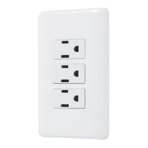 [25082] Placa armada con 3 contactos, Volteck Basic PA-COTR-B