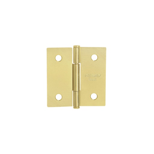 [25108] Bisagra cuadrada 2', latonado, cabeza plana, HERMEX BASIC BC-201PP