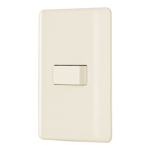 [26642] Placa armada 1 interruptor sencillo, marfil, Volteck PA-APSE-BI