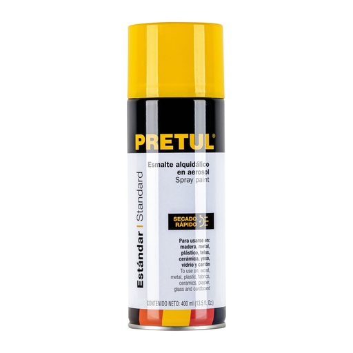 [27003] Pintura en aerosol, amarillo canario, 400ml, Pretul PA-AC-P