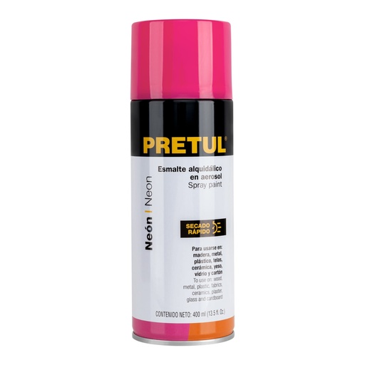 [27006] Pintura en aerosol, rosa neón, 400 ml, Pretul PAF-RS-P