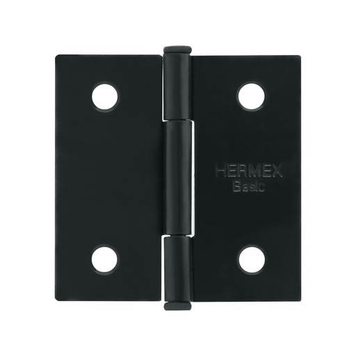 [27132] Bisagra cuadrada 2', negro mate, cabeza plana, BASIC BC-206PP