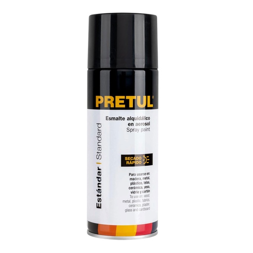 [27170] Pintura en aerosol,negro brillante, 400ml, Pretul PA-NB-P