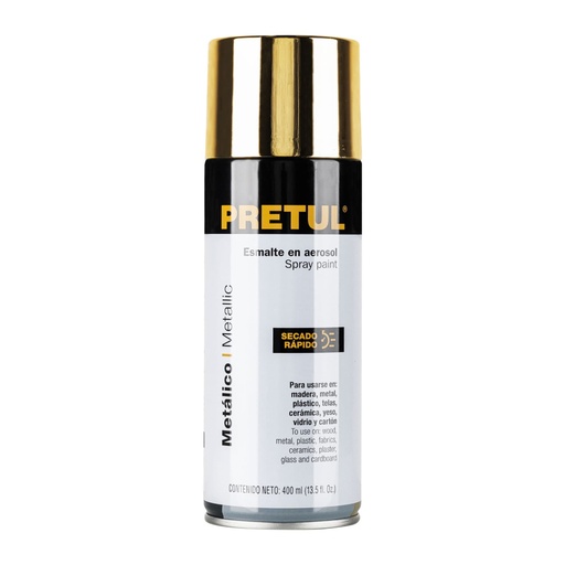 [27180] Pintura en aerosol, metálica, oro, 400ml, Pretul PAM-OR-P