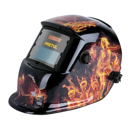 [27355] Careta electrónica p/soldar, fuego, sombra 9 a 13, PRETUL CAREL-11FP