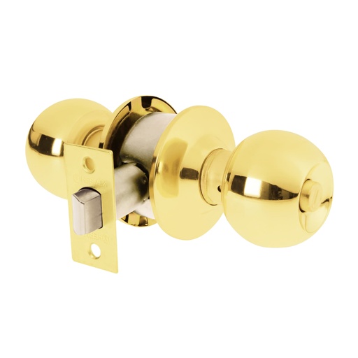 [28054] Cerradura esfera cilíndrico, baño, brillante, blíster, BASIC BAL-LB-BPB