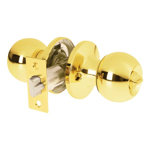 [28070] Cerradura esfera tubular, recámara,brillante, blíster, BASIC BALT-LB-RPB