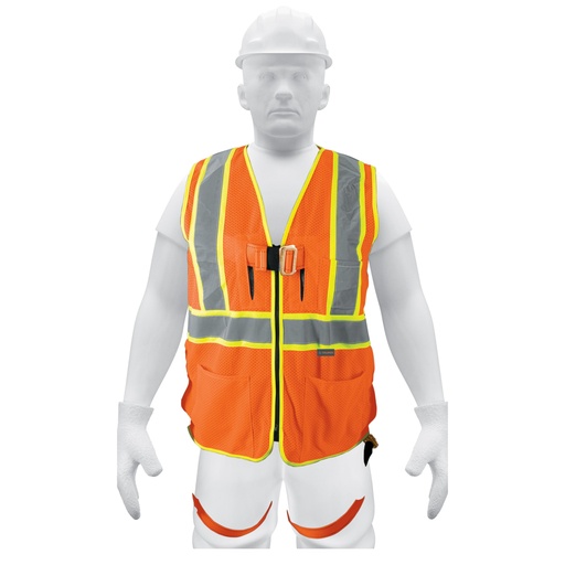 [101770] Chaleco de seguridad para arnés, alta visibilidad, naranja CHS-700NA