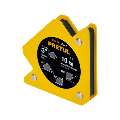 [28242] Escuadra magnética p/soldar, 3', capacidad 10 kg, PRETUL ESM-3P