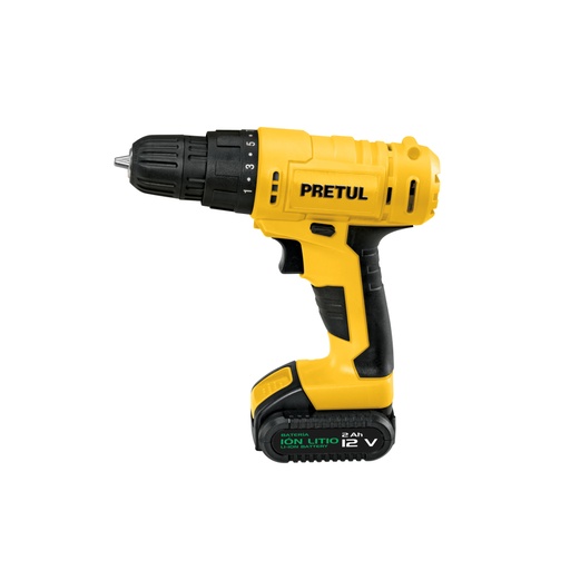 [29975] Taladro 3/8', 12V, 1 batería 2Ah, PRETUL TALI-12P