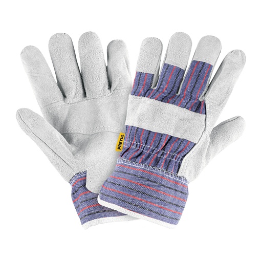 [29976] Guantes de carnaza y loneta, unitalla, PRETUL GU-235P