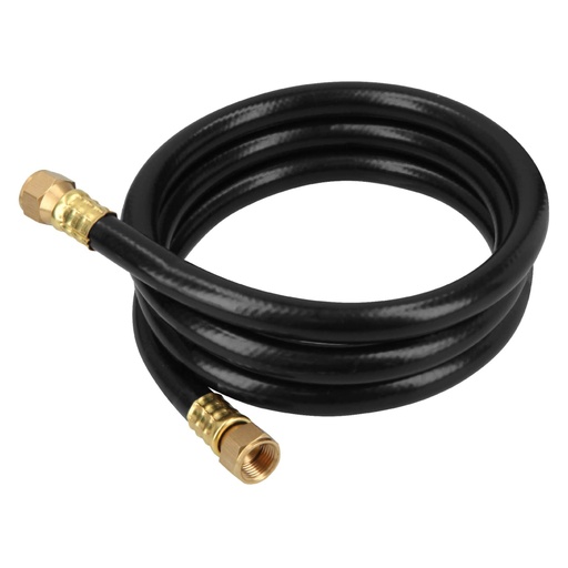 [40075] Manguera para gas, PVC negra, 3/8'x1.5 m, c/conexión, Foset MGAN-15