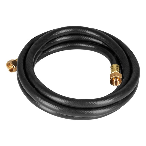 [40077] Manguera para gas, PVC negra, 3/8'x3 m, c/conexión, Foset MGAN-30