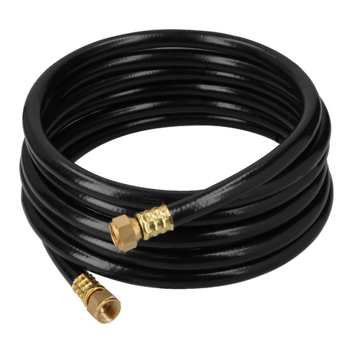 [40078] Manguera para gas, PVC negra, 3/8'x4 m, c/conexión, Foset MGAN-40