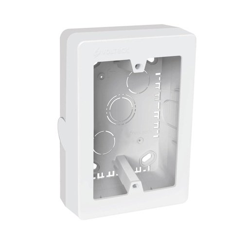 [40141] Caja de contactos para canaleta 3' x 5', blanca, Volteck CRU-3X5