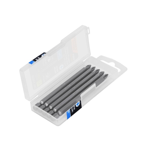 [101824] Estuche con 5 puntas de cruz PH1 largo 4', Truper Expert PUDE-1401