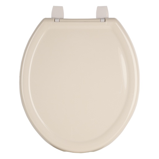 [40242] Asiento redondo ligero con tapa para WC, hueso, FOSET BASIC AWC-35H