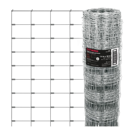 [42861] Rollo malla borreguera, 1.4m x 50m acero galvanizado, 28kg MAGA-50X14