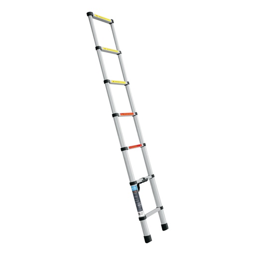 [101903] Escalera telescópica, 7 peldaños, tipo II, capacidad 102kg ESTE-207