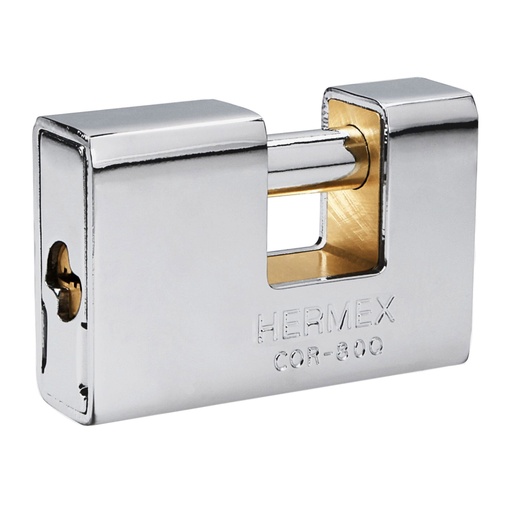 [43352] Candado antipalanca, 80mm, blindado, llave puntos, HERMEX COR-80Q