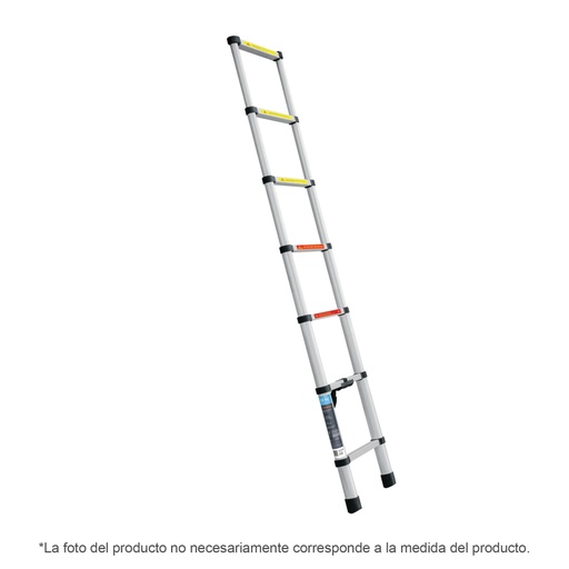 [101904] Escalera telescópica,13 peldaños, tipo II, capacidad 102kg ESTE-213