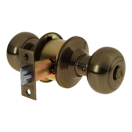 [43455] Cerradura tipo oval para recámara, latón antiguo, HERMEX CEPO-22R