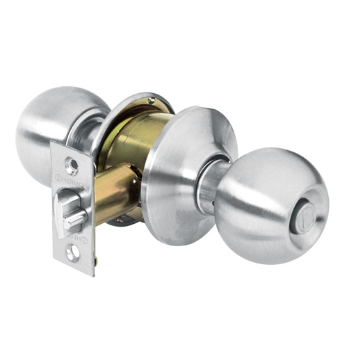 [43464] Cerradura tipo esfera para recámara, cromo mate, HERMEX CEPO-31R
