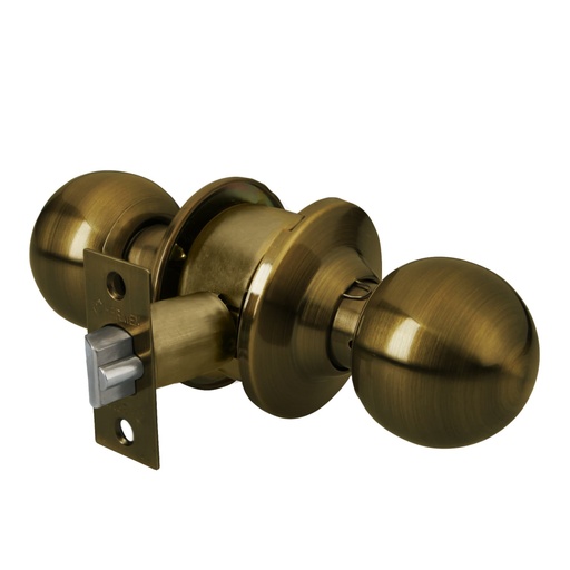 [43469] Cerradura tipo esfera para entrada, latón antiguo, HERMEX CEPO-21E