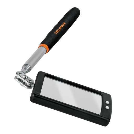 [101962] Espejo telescópico con luz LED, 5 x 8 cm, Truper ESP-TELR