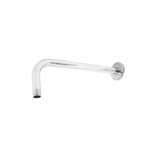 [44506] Brazo recto con chapetón para regadera, 30 cm, cromo, Foset BCH-600