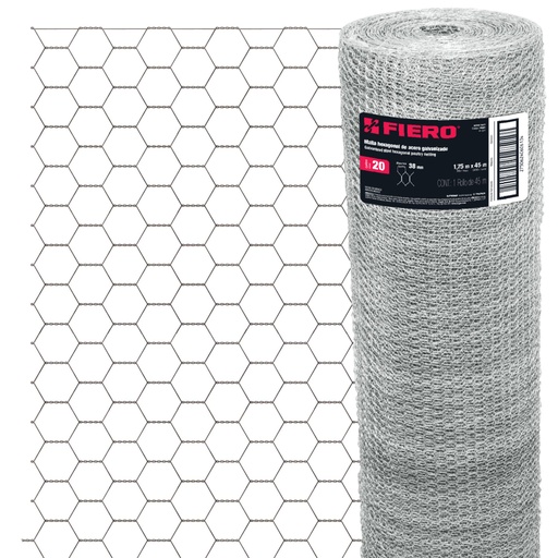 [44661] Rollo malla hexagonal cal.20, 1.75x 45m, abertura 38mm, 21kg MAHE-3817